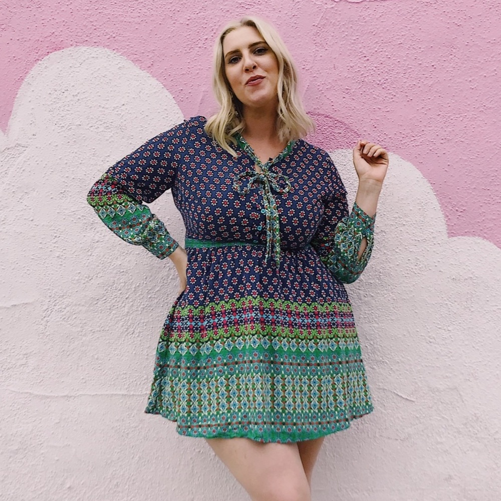 ModCloth 1X Floral Dress